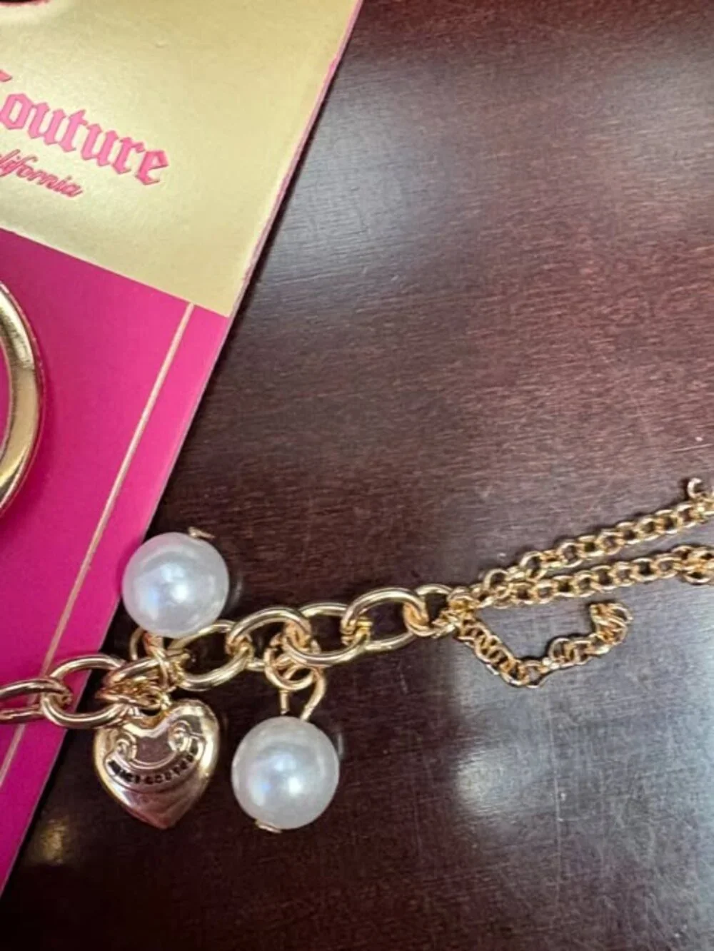 Juicy Couture Pink Bow Keychain